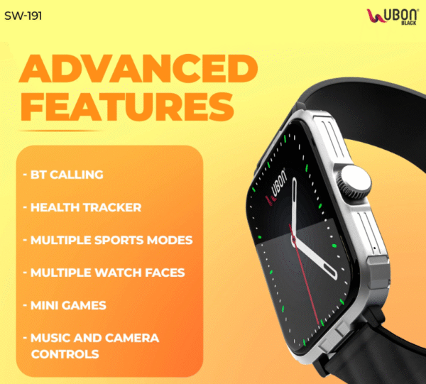 UBON SW-191 Active Series Smart Watch for Ultimate Performance - Image 4