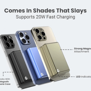 Toreto Eon Ultra 10000mAh Slim & Compact Powerbank,20W Fast Charging, USB & Type C Input & Output,Power Delivery, Quick Charge for iPhone, Android & Other Devices, Made in India (White+Gold)